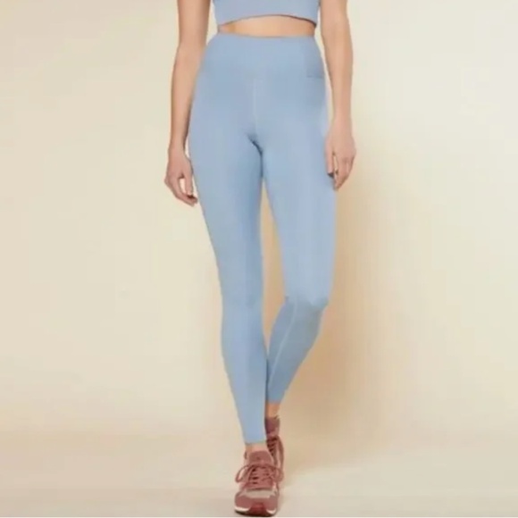 NEW! Girlfriend Collective Baby Blue (Sky) Full Length Leggings. Size Small - Picture 1 of 13